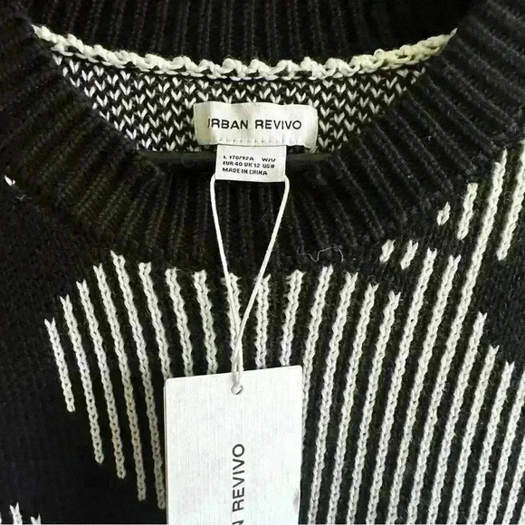 Urban Revivo ABSTRACT PATTERN KNITTED SWEATER VEST size M, New - Picture 5 of 7